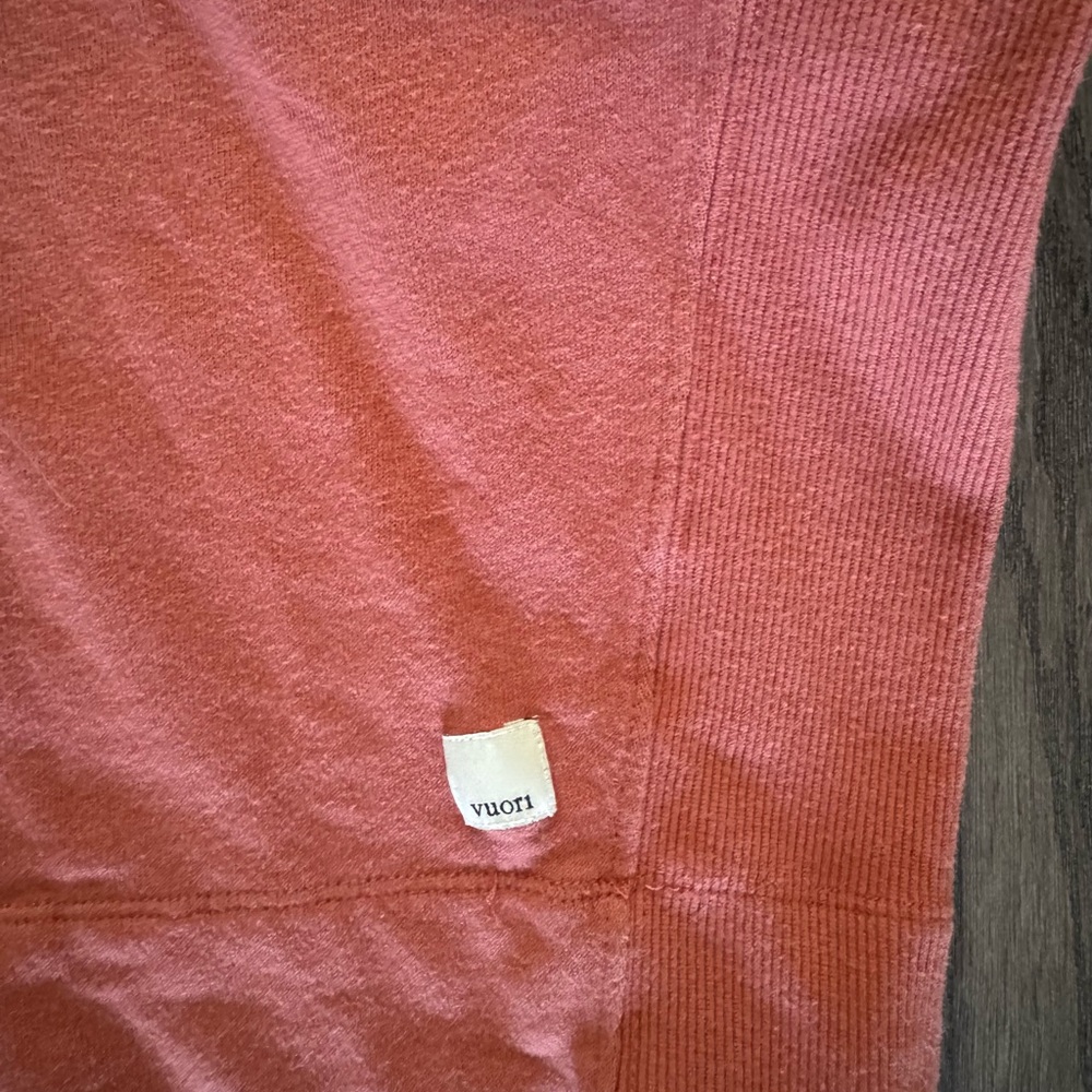 Vuori Sunnyside Hoodie Cinnamon Rust French Terry Pullover Cropped S - Picture 3 of 5